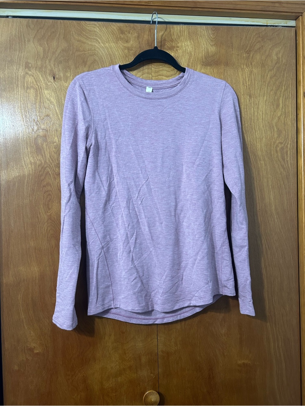 lululemon athletica Heathered Mauve Crew Neck Long Sleeve